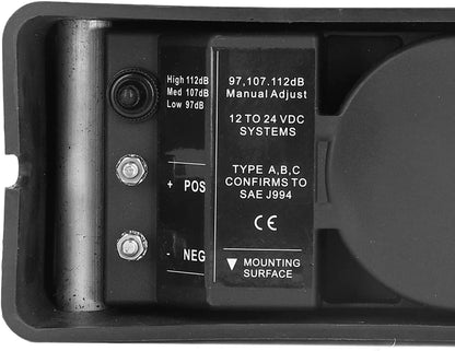 Preco 112 Backup Alarm Assembly IP66 Waterproof 12-80V Adjustable Sound 97-112dB for CAT 3T1815 Heavy Machinery & Tractor