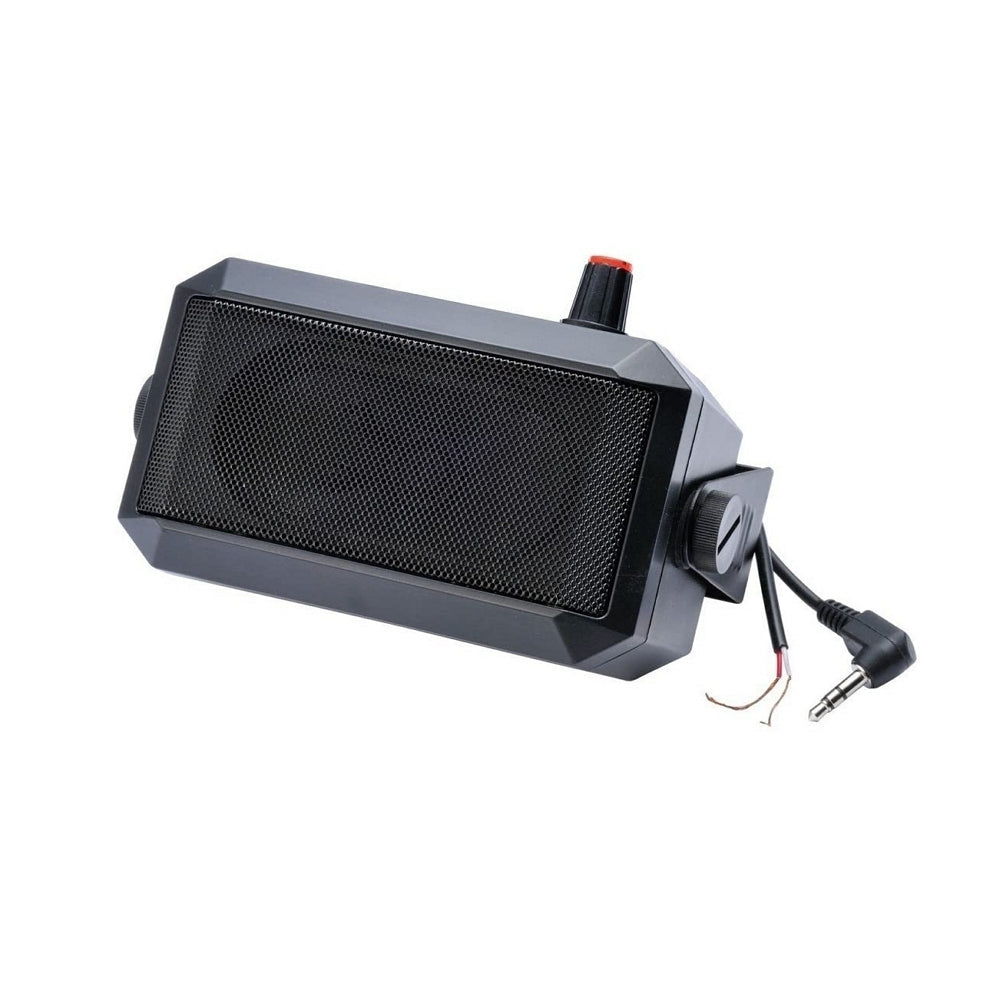 Compact Amplified Speaker for CB Mobile Radio with Built-In Amplifier and Volume Control Knob