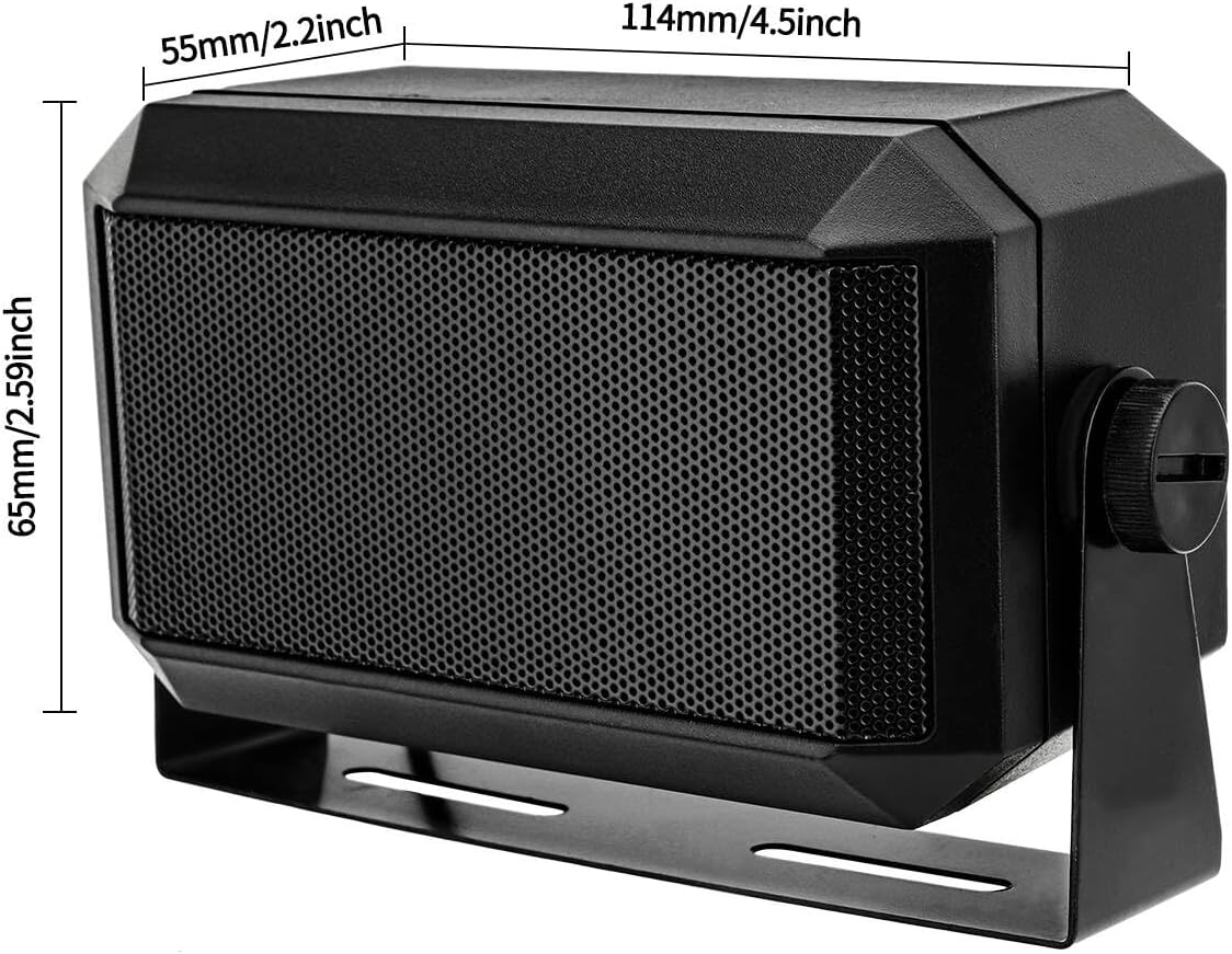 Rectangular External Communication Speaker/CB Radio Speaker for Ham Radio, External Scanners for All 3.5mm Audio Plug CB Radios and Mobile Radio