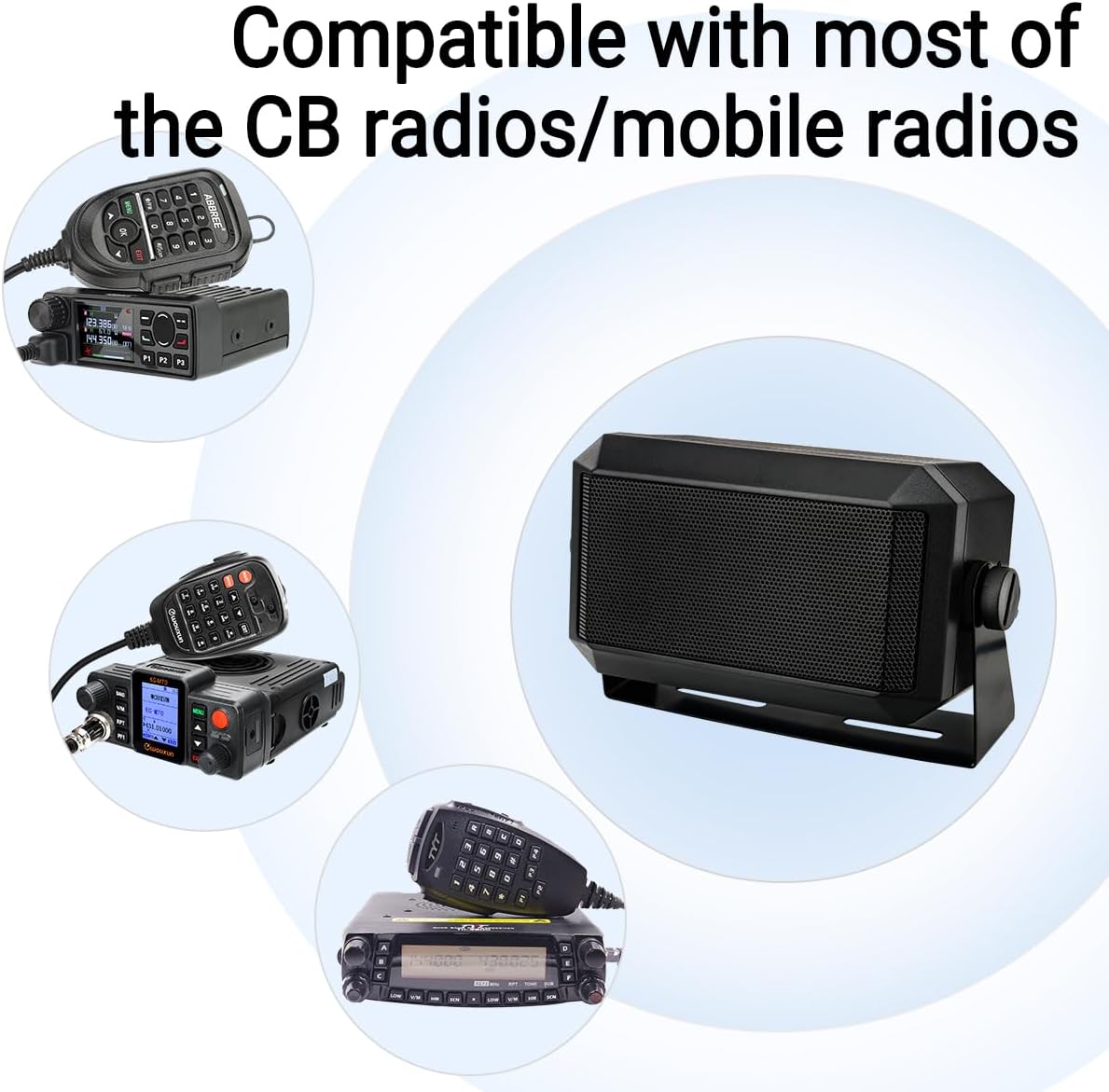 Rectangular External Communication Speaker/CB Radio Speaker for Ham Radio, External Scanners for All 3.5mm Audio Plug CB Radios and Mobile Radio
