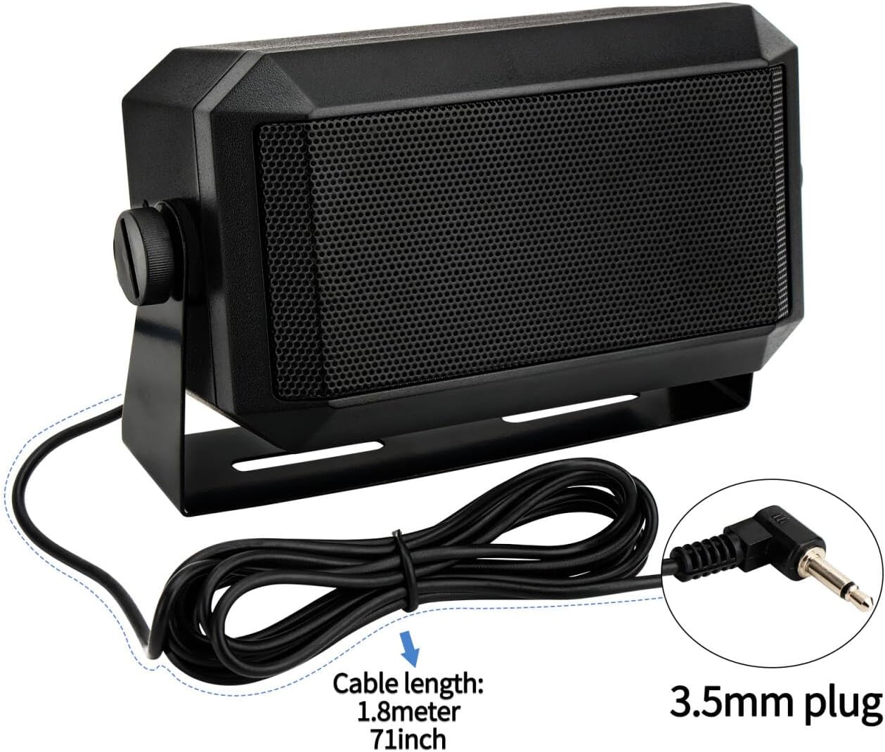 Rectangular External Communication Speaker/CB Radio Speaker for Ham Radio, External Scanners for All 3.5mm Audio Plug CB Radios and Mobile Radio
