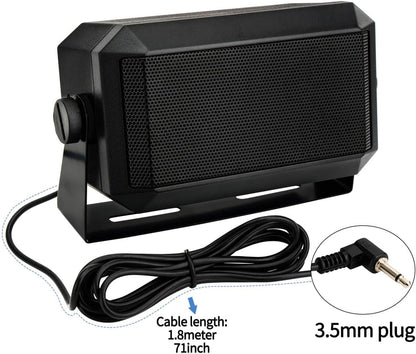 Rectangular External Communication Speaker/CB Radio Speaker for Ham Radio, External Scanners for All 3.5mm Audio Plug CB Radios and Mobile Radio