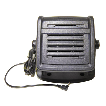 Heavy-Duty 20W Amplified External Speaker - 180 Degrees Swivel Base Works CB and MXT Radios 8-OHM Sound System 3.5mm Audio Plug - Waterproof