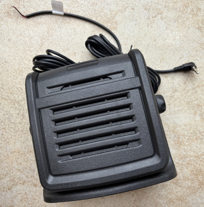 Heavy-Duty 20W Amplified External Speaker - 180 Degrees Swivel Base Works CB and MXT Radios 8-OHM Sound System 3.5mm Audio Plug - Waterproof